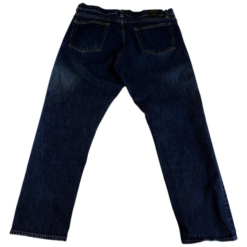 Brooks Brothers Jeans Mens 36x30 Blue Denim Dark Wash Casual Rugged Straight Leg